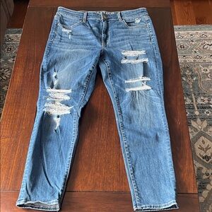 American Eagle Outfitters Ripped Blue Skinny Jeans